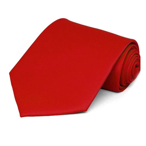 Mens Red Polyester Ties