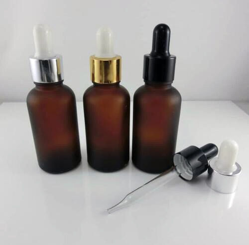 Brown Leakproof And Lightweight Durable Plastic Dropper Bottles