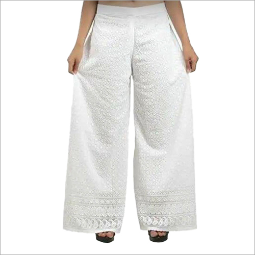 Full chikan Work Palazzo Pants