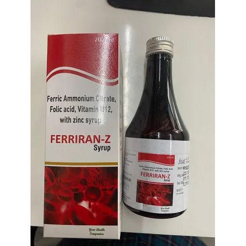 Ferrous Ascorbate Folic Acid Syrup Keep In A Cool & Dry Place