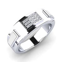 Mens Natural Diamond Rings In 10k White Gold Direct From Manufacturer