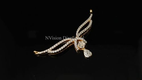 Natural Diamond Latkan Mangalsutra Pendant