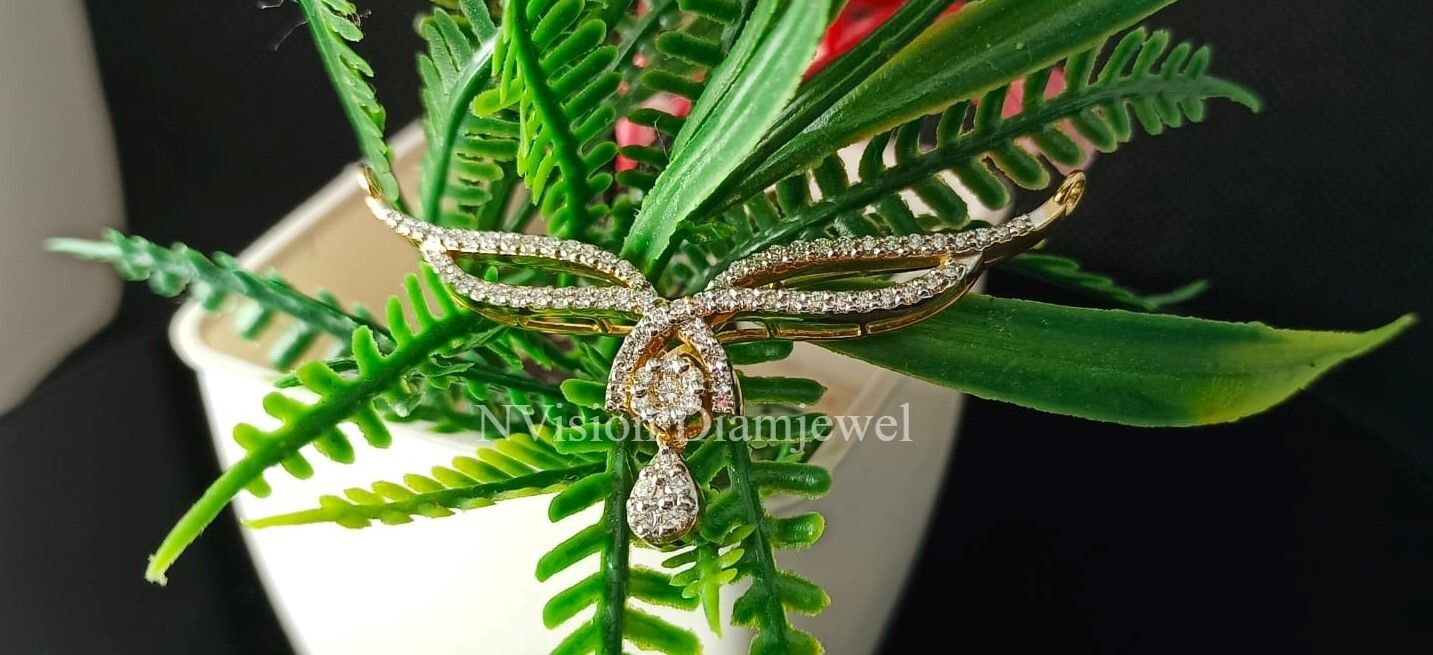 Natural Diamond Latkan Mangalsutra Pendant