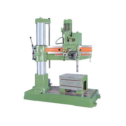 Radial Drill Machine - Electric, Automatic Operation | Industrial-Grade, Green Painted Finish