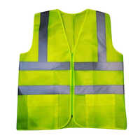 Green Reflective Jacket - Polyester Fabric, Plus Size, Green/Orange Color | V Neck Style, Industrial Usage, Unisex Design with 1"/2" Reflective Tape