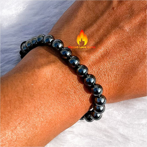 Black Hematite Bead Stretchy  Bracelet