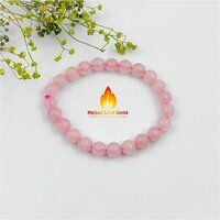 Rose Quartz  Bead Stretchy  Bracelet