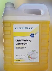 Kleenomax Dish Wash Liquid Gel - Powerful Stain & Grease Remover, Enriched With Fresh Lemon Essence