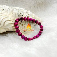 Pink Tiger Eye Bead Stretchy  Bracelet