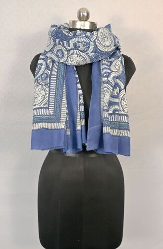 Abstract Hand Block Print Scarf