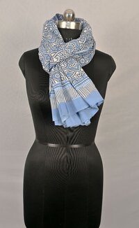 Geometry Hand Block Printed Scarf