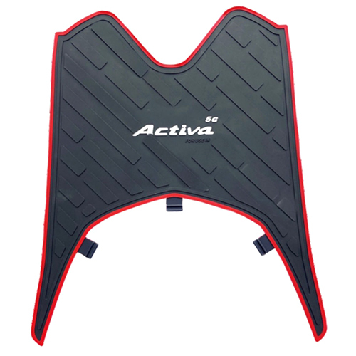 Activa 5G 2W Colour Mats - Rubber Material, Universal Size, Black Color | Easy Installation, Anti-Skid, Water-Resistant for Two Wheelers