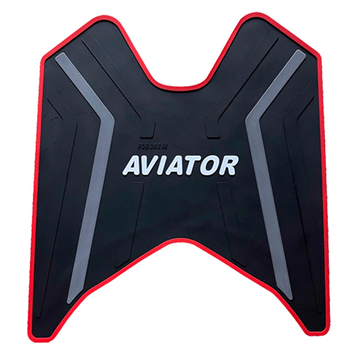 Aviator 2W Colour Mats - Rubber Material, Universal Size, Black Color | Suitable for Two Wheelers, Durable and Weather-Resistant Design