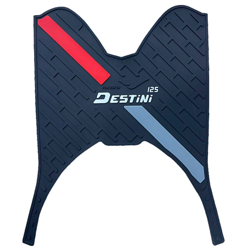 Destini 125 2W Colour Mats - Rubber Material, Universal Size, Black Color | Superior Protection for Two-Wheelers, Easy to Clean and Maintain