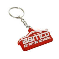 Silicone Keyring - Rubber Material, Antique Plated Red Design | Modern Arts Style, Ideal For Decoration And Gifting
