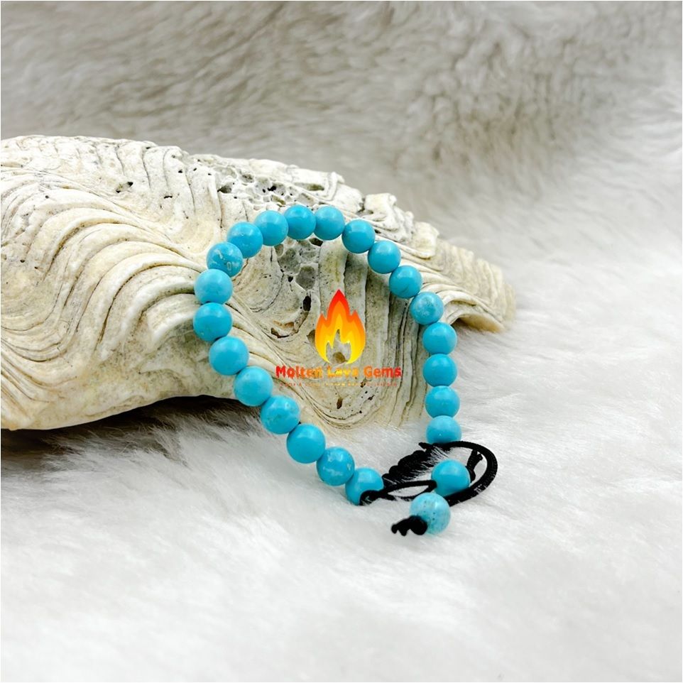 Turquoise Adjustable Bead Stretchy  Bracelet