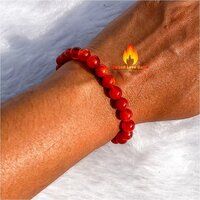 Carnelian Bead Stretchy  Bracelet Size: Free Size