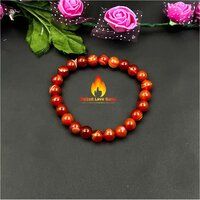 Carnelian Bead Stretchy  Bracelet