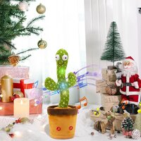 Dancing Cactus Talking Toy Cactus Plush Rechargeable Toy Wriggle and  Singing Recording Repeat What You Say Funny Education Toys for Babies Children Playing Home Decorate