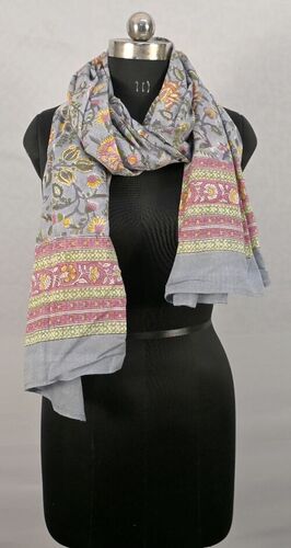 Hand Block Print Cotton Scarf
