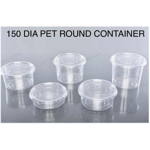 Transparent 150 Dia Pet Round Container