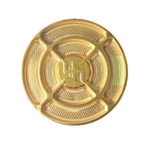 Swastik and 8 Cavity Big Round Dry Fruit Box