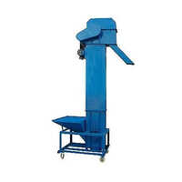 Vertical Bucket Elevator - Mild Steel, Standard Size, Blue | Semi-automatic, Max Capacity 1-2 Ton, Overloading Alarm, 12-month Warranty