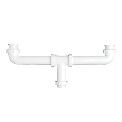 White Double Sink Rubber Pipe Connector