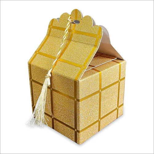 Yellow Golden Folding Paper Sweet Box