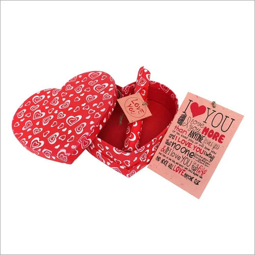 Pink Heart Shape Cardboard Gift Box