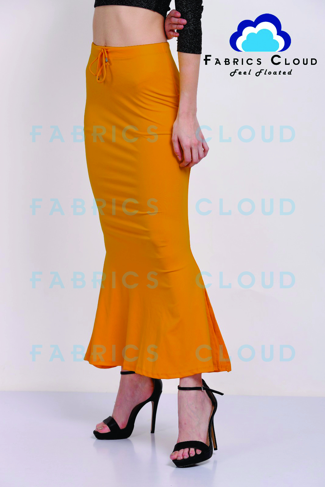 Saree Shapewear ( Flared - Stretchable - Drawstring) (Mustard Yellow)