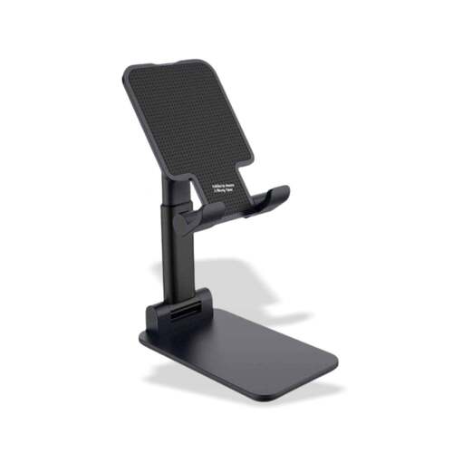 FOLDABLE MOBILE STAND WITH ANGLE ADJUSTABLE DESKTOP TABLE MOBILE HOLDER (6032) - Other Material, Adjustable Angle, Black Color | Foldable Design for Versatile Use