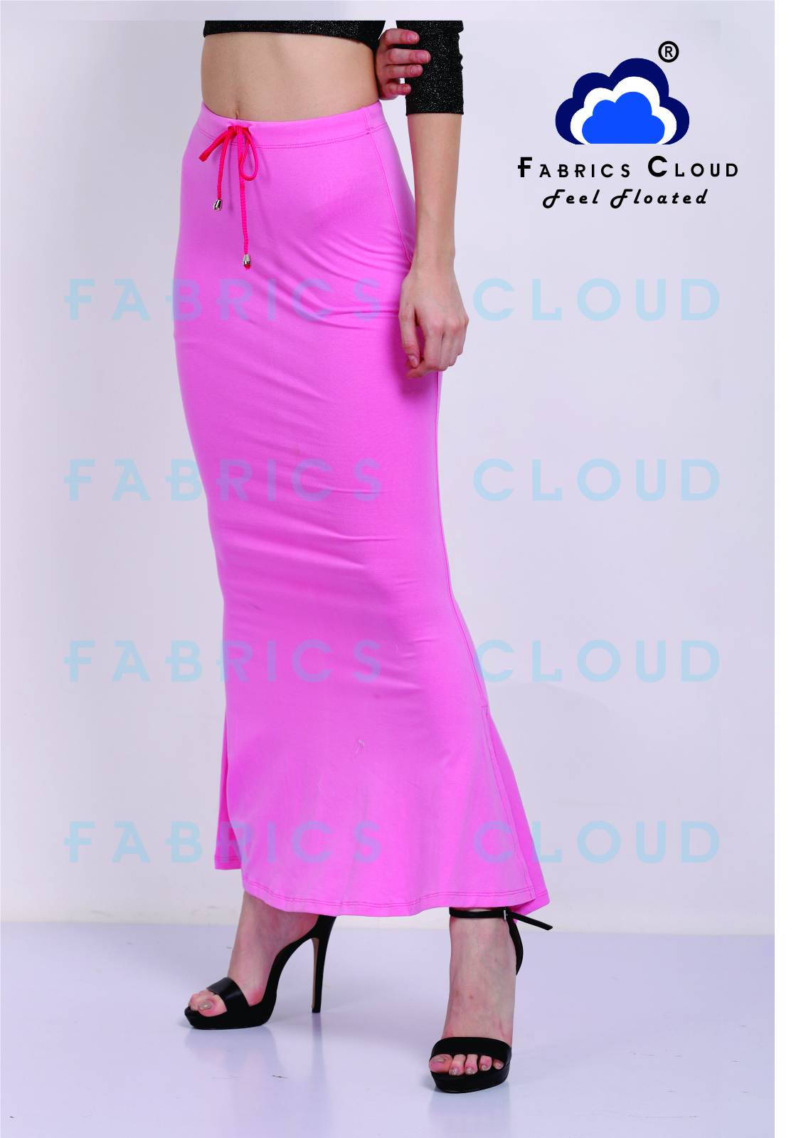 Saree Shapewear ( Nylon Spandex With Drawstring ) (Lotus Pink)