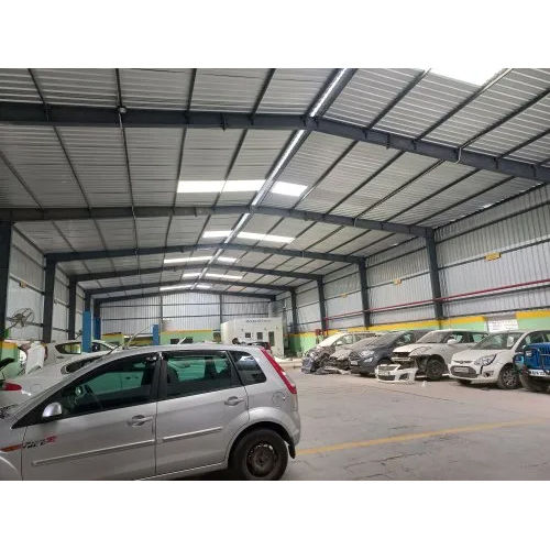 Car Workshop Shed Roof Material: Steel