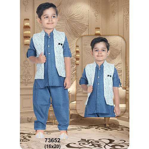 Kids Blue Kurta Pajama Set