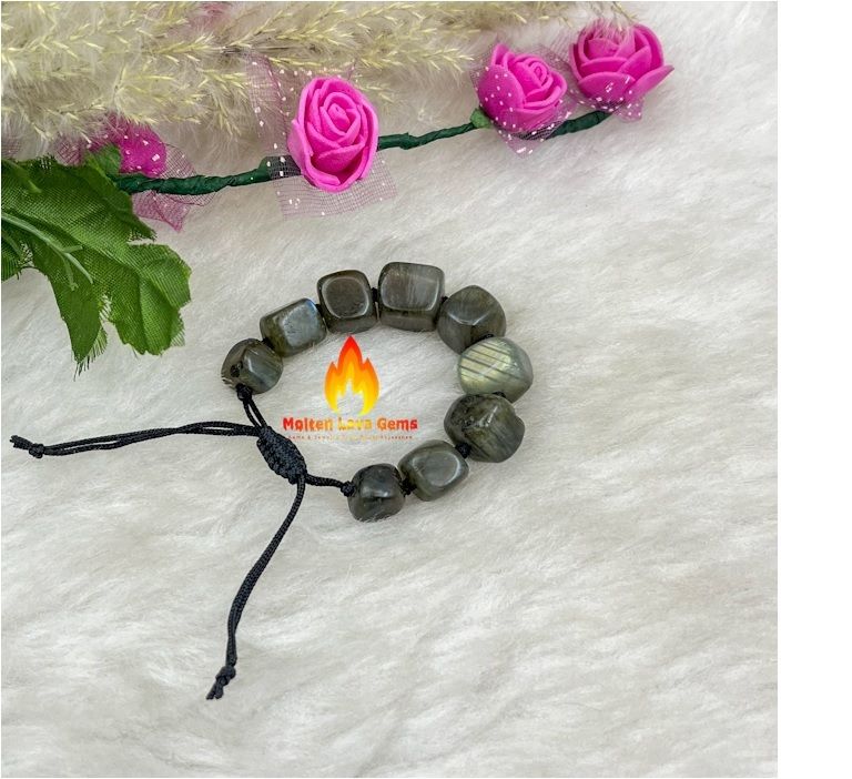 Labradorite Tumble Bead Adjustable Bracelet