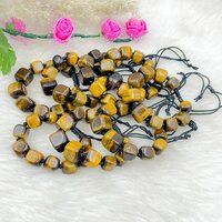 Tiger Eye Tumble  Bead  Adjustable Bracelet