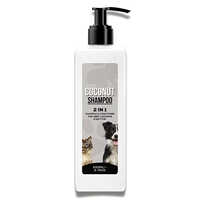 2 in 1 Dog Coconut Shampoo and Conditioner - Liquid, 200 Ml, White | Deep Clean and Condition in One Easy Step, Reduces Shedding