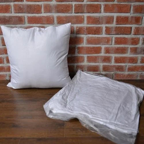 White Plain Vacuum Packed Bed Pillows - Pillow Filling: Cotton