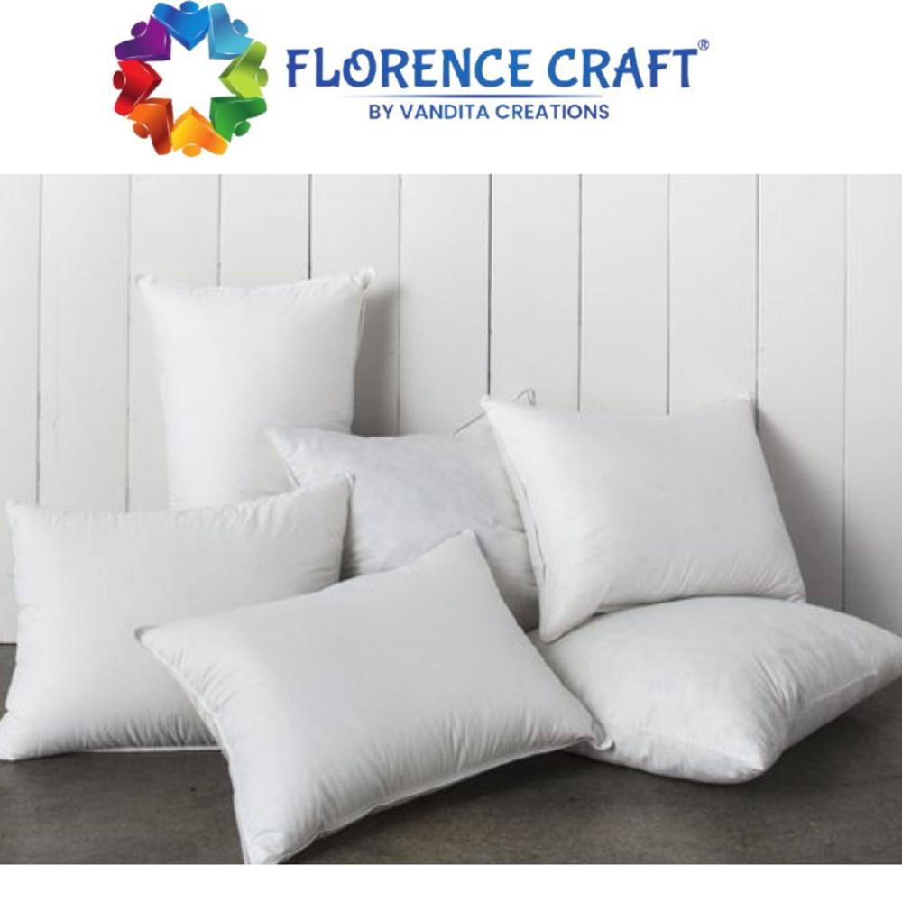 White Plain Vacuum Packed Bed Pillows - Material: Polyester