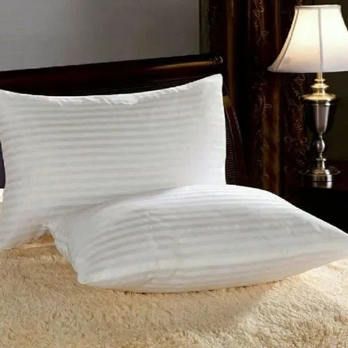 White Satin Stripe Pillow