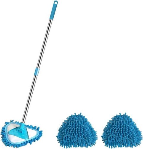 Cleaning Mop Triangle 180° Rotatable Clean Complete Set Retractable Mop Floor Mop Dust Mop Clean Twist Disc Mop for Tiles and Laminate
