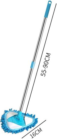 Cleaning Mop Triangle 180° Rotatable Clean Complete Set Retractable Mop Floor Mop Dust Mop Clean Twist Disc Mop for Tiles and Laminate