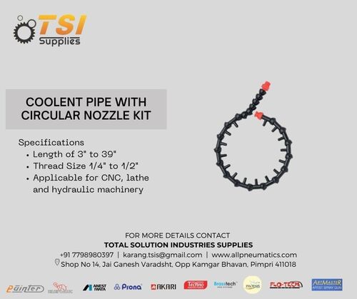 Coolent pipe with circular nozzle kit