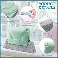 Window Groove Frame Cleaning Brush for All Corners Edges and Gaps Multicolor