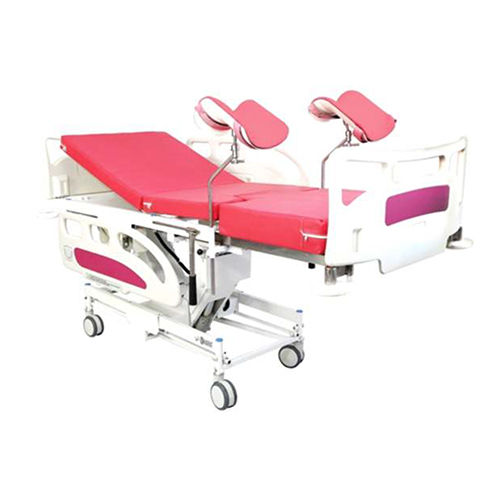 Pink Motorized Obstetric Labor Bed