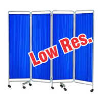 Decor Premium White Steel 4 Fold Bed Side Screen For Privacy