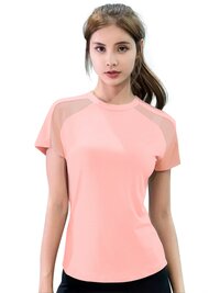 Women Exclusive Plain T Shirts - Knitting, Hosiery Stretchable Fabric, Available Sizes Xs(32)-l(38), Peach Color, Round Neck, Short Sleeves, Female