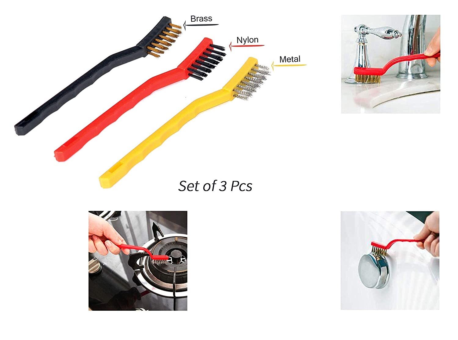 Gas burner cleaning brush(set of 3)