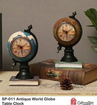 ANTIQUE WORLD GLOBE  CLOCK
